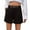 Black, variant on Simua Womens Fashion Shorts Waist Metal Jewelry Formal Solid Color Suit Shorts