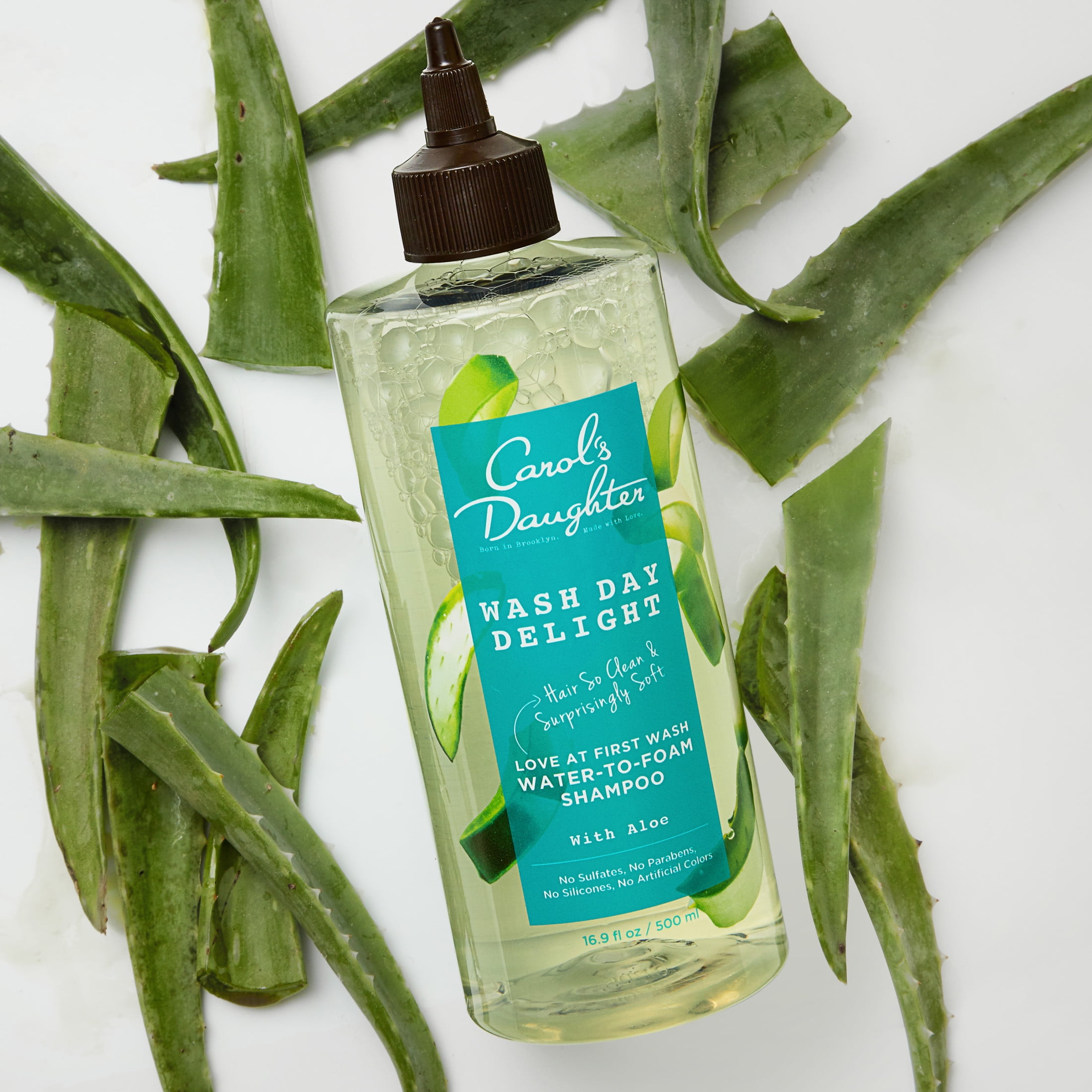 Carol's Daughter Wash Day Moisturizing Daily Shampoo, for All Hair Types, with Aloe, 16.9 fl oz