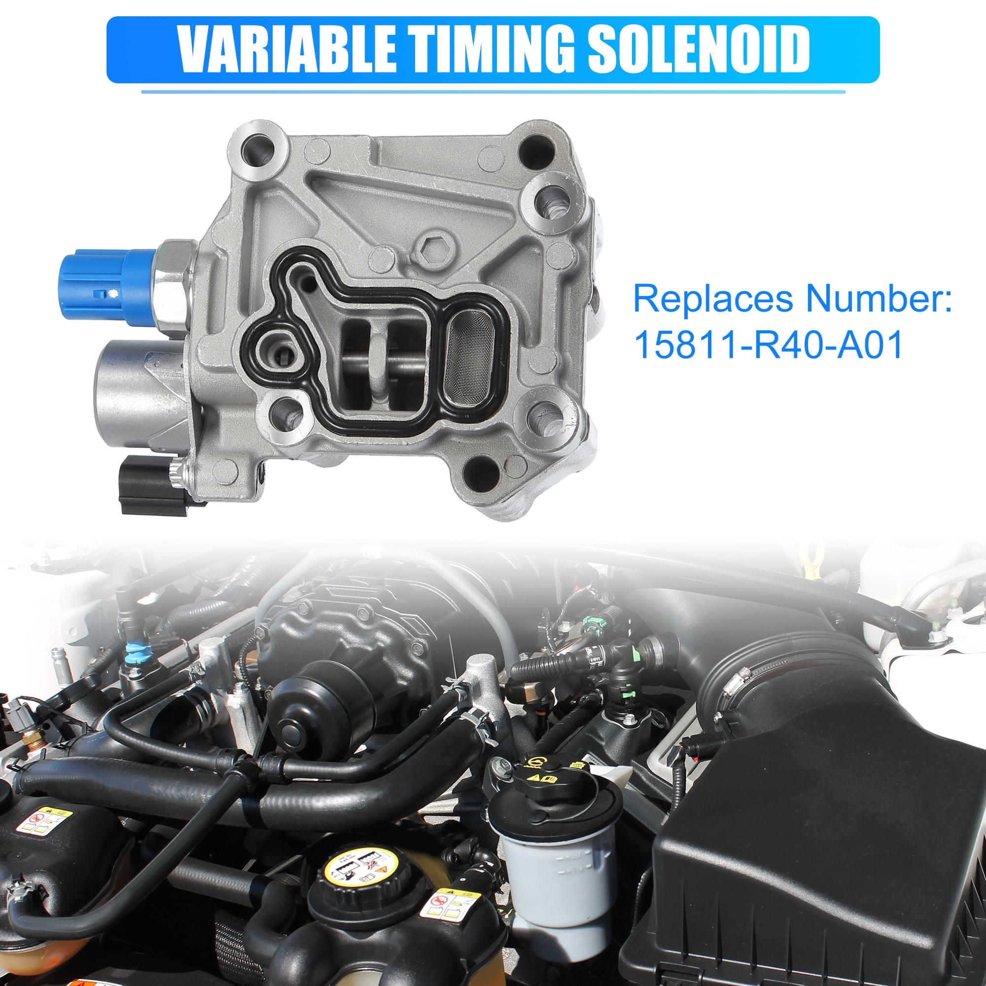 Engine Variable Valve Timing VVT Solenoid with Sensor Fit for Honda Accord L4 2.4L 2008-2012