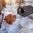 thumbnail image 3 of ADruer Outdoor Cat House, Winter Feral Cat Shelter Waterproof Warm Cat Cave for Wild Animal Tent Bed Anti-Slip Kitten Cave for Small Cat Dog Puppy Weatherproof (Black, M), 3 of 7