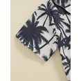 thumbnail image 6 of vera natura Toddler Boys Summer Shorts Sets Short Sleeve Tropical Tree Print Shirt and Drawstring Shorts Sets, 6 of 9