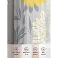 thumbnail image 6 of Yellow White Flowers Sheer Curtains 63 Inch Length 2 Panels Set, Retro Rustic Watercolor Wild Floral Voile Window Treatment Rod Pocket Curtains Sheers Drapes for Bedroom/Living Room/Kitchen 52x"63"x2, 6 of 7
