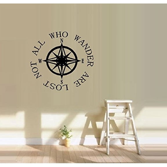 Decal ~ NOT ALL WHO WANDER ARE LOST # 2~ WALL DECAL 22" X 22" LRG