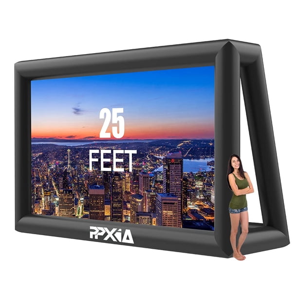 Pantalla de cine inflable PPXIA de 25 pies para exteriores con ventilador