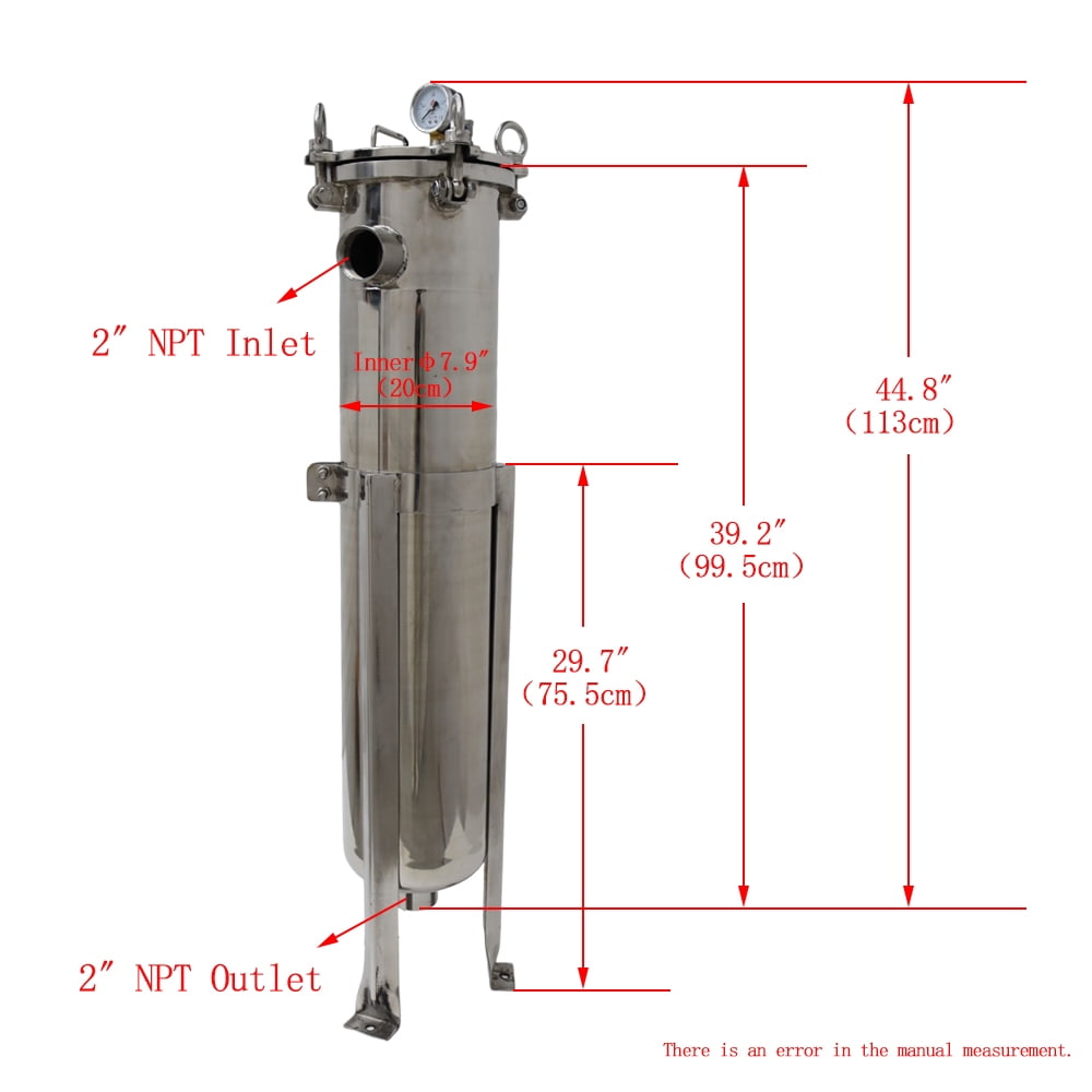 #2 Bag Filter Replacement Water Filters for Waste Water Sewage Oil Beverage 304 Stainless Steel 50T/H