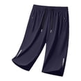 thumbnail image 3 of yillto Mens Quick Dry Shorts Knee Length Lightweight Long Shorts Elastic Waist Running Athletic Pants L-5XL, 3 of 7