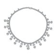 thumbnail image 1 of Vintage Estate Art Déco Design Bijoux de Mariée Multi Goutte AAA CZ Collier Pulvérisateur pour Femmes Plaqué Argent, 1 of 6