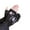 Black, variant on Women’s USB Rechargeable Heating Flip Top Convertible Gloves, Electric Warm Thermal Half Finger Heated Gloves Winter Hand Warmers Black One Size