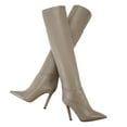 thumbnail image 4 of YDN Womens Classic Stiletto Thin Heel Knee High Boots Pointy Closed Pointy Toe Tall Boots Daily Office Dressy Causal Shoes Size 8.5 Gray, 4 of 4