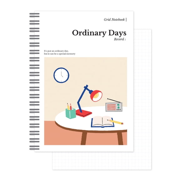 Monolike Seoul Four Seasons A5 Line Spiral Notebook, Everyday Hardcover 5.83×8.27 in, 128‑Page