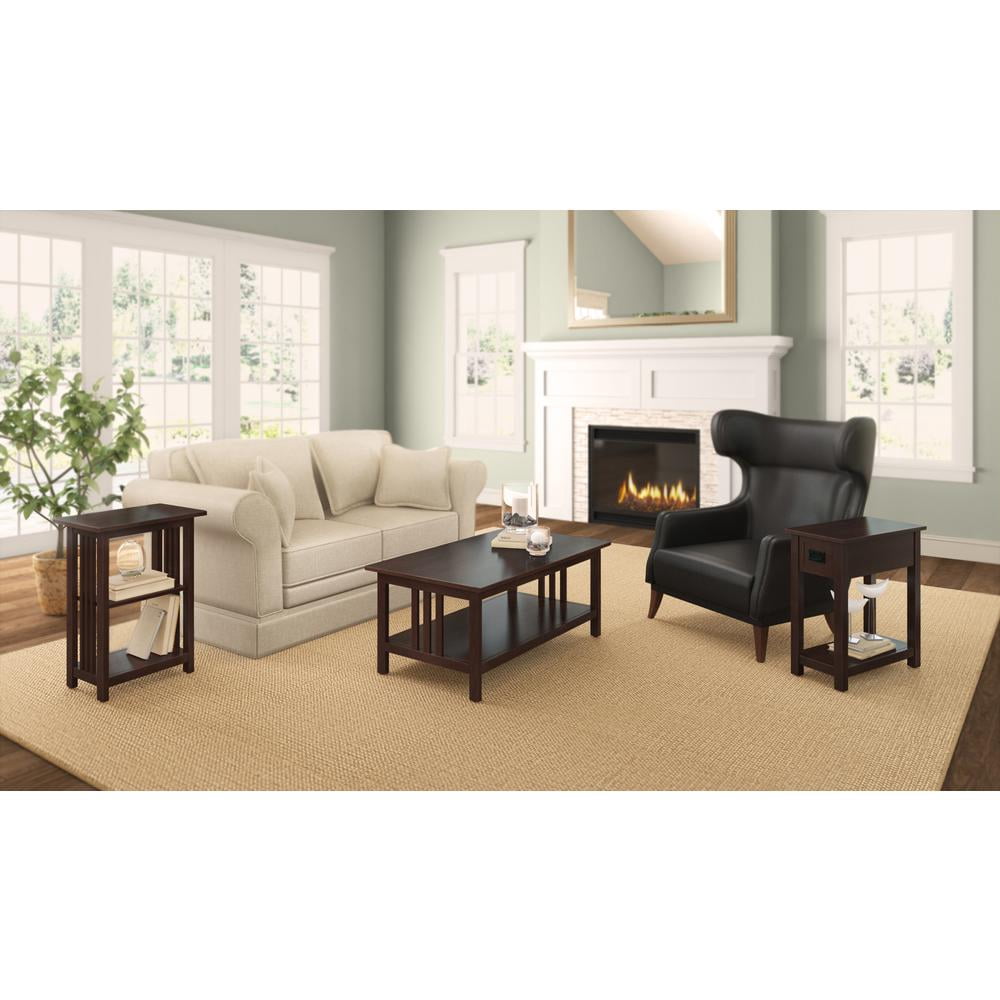 Alaterre Mission Chairside Table Espresso