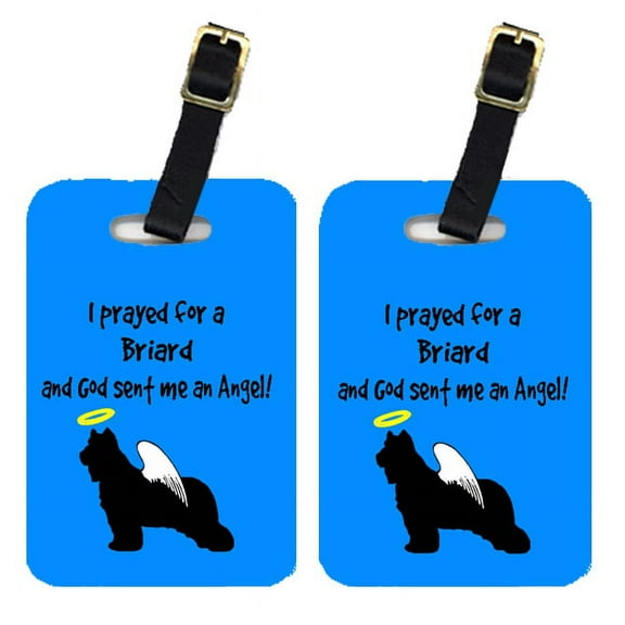 Pair of 2 Briard Luggage Tags