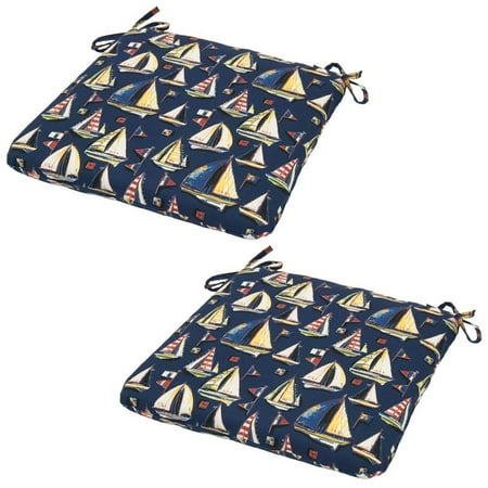 Hampton Bay Sail Away Outdoor Seat Cushion (2-Pack)