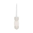 thumbnail image 2 of Modern Ceramic Candle Holder - Contemporary Ceramic Pillar & Taper Holder for Home & Office Decor - Minimalist Design - 9" White, 2 of 12