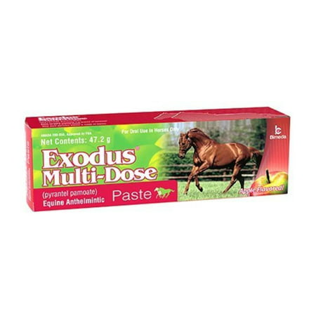 Multidose Equine Wormer Pyrantel Pamoate Paste for Horses, 47.2 grams, Used for treatment of internal parasites: large and small strongyles, bloodworms, pinworms.., By