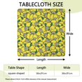thumbnail image 2 of Yellow Lemon Fruit Slices Square Fitted Tablecloth with Elastic Edge,Square Table Cover,Washable Elastic Table Cover for Home Kitchen Party Decor 36"x36", 2 of 6