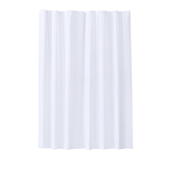 Shower Curtain Liner 71 x 71 inch, Solid Fabric Shower Curtains for Spa Hotel Bathroom, Water Repellent, Machine Washable, White