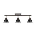 thumbnail image 1 of Duncan 3-Light Semi-Flush - Track Light in Rubbed Bronze with Matte Black, 1 of 1
