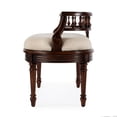 thumbnail image 4 of Bowery Hill Traditional Wooden 37" Upholstered Bench - Cherry Brown, 4 of 8
