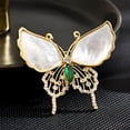 thumbnail image 7 of Fashion Green Rhinestone Bamboo Leaf Brooches For Women Vintage Plant Safety Pins Creative Corsage Badge Jewelry, 7 of 7