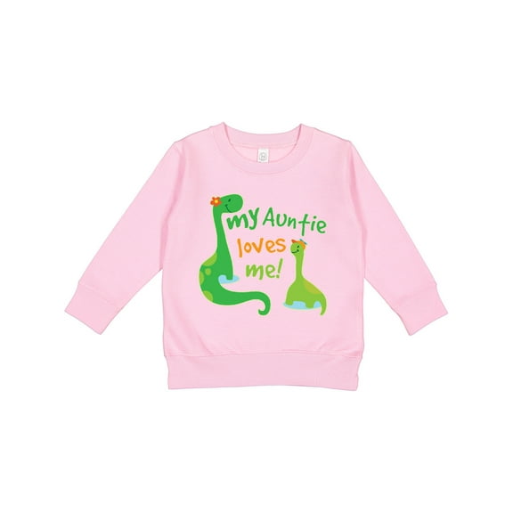 Inktastic My Auntie Loves Me Dinosaur Toddler Sweatshirt