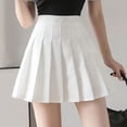 thumbnail image 3 of Wutalume Women's Athletic Pleated Tennis Skirt - Stretchy Golf Skirt with Built-in Shorts for Yoga Running and Casual Sports,White S, 3 of 6