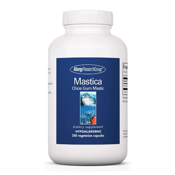 ARG Mastica Digestive Support - Supports Digestive Comfort - Delivers 1000 mg Chios Mastic Gum Resin per Serving - Vegetarian & Hypoallergenic - 120 Servings - 240 Capsules