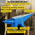 thumbnail image 4 of KFFKFF Single Horn Anvil 86Lbs Steel Anvil Blacksmith for Sale Forge Steel Tools and Equipment Anvil Rugged Blacksmith Jewelers Durable, 4 of 9