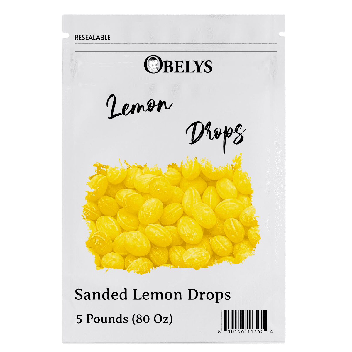 Natural Lemon Drops Candy |5 Pounds (80 oz) | Old Fashioned Hard Candy - Classic Tart-Sweet Flavor, Unwrapped