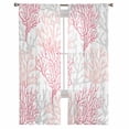 thumbnail image 3 of Pink Grey Coral Coastal Sheer Curtains 84 Inches Long 2 Panels Set, Window Sheer Curtains for Living Room/Bedroom, Summer Beach Seaside Nautical Light Filtering Rod Pocket Curtain 52'' x 84'' x 2, 3 of 7