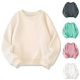 thumbnail image 4 of XQYLOS Boys And Girls Spring Autumn And Winter Models Thickened Solid Color Round Neck Long Sleeved Tops Drop Shoulder Sweater, 4 of 4