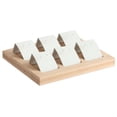 thumbnail image 4 of Portatarjetas de Pendiente de de Madera Natural con Organizador de 6 pares de blancos Sunnimix Exhibición del titular del pendiente, 4 of 8
