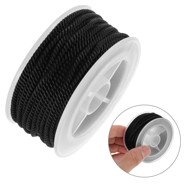 UPOUART Cordón Para Pulseras Color Negro De Chinlon Resistente Ideal Para Trabajos De Bricolaje Y Joyería