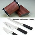 thumbnail image 4 of Premium Rolling Knife Sharpener with Magnetic Angle Guide - 15 & 20 Degree Settings, Diamond Grit for Steel Blades, Wooden Handle, 4 of 18