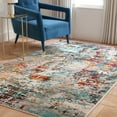 thumbnail image 4 of SAFAVIEH Madison Flowers Abstract Area Rug, Grey/Blue, 5' x 5' Square, 4 of 9