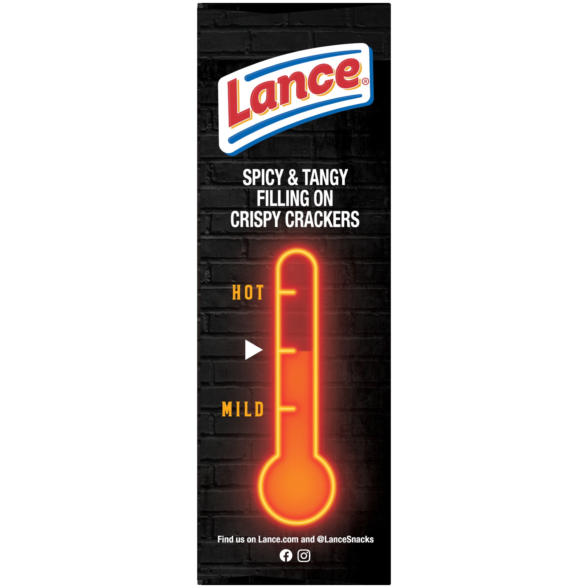 Lance Nashville Hot Cheddar Sandwich Crackers, 10 Count 1.41 oz