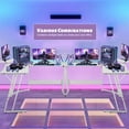 thumbnail image 6 of YRLLENSDAN Adjustable Feet L Shaped Gaming Desk with Monitor Stand, White, 6 of 7