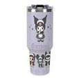 thumbnail image 2 of Kuromi And My Melody 40 Oz Tumbler with Handle And Straw, Vacuum Insulated Stainless Steel Double Wall Water Bottle Travel Coffee Mug, Gifts for Women Boys Girls, 2 of 8
