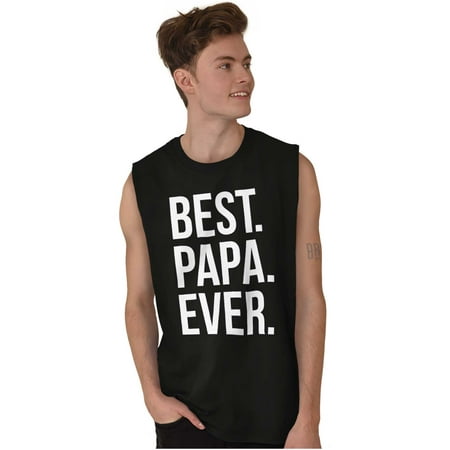 Warmest Christmas Day Ever Best Relative Ever Sleeveless T Shirts Tees For Men Worlds Okayest Papa Fathers Day Grandpa Gift ()