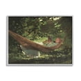 thumbnail image 4 of Stupell Industries Girl Reading Book Hammock Classic Vintage Painting Painting Gray Framed Art Print Wall Art, Design by Lettered and Lined, 4 of 5