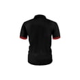 thumbnail image 3 of LWavelet Men's Short Sleeve Polo Shirt, Honeycomb Textured Contrast Cuff Collared Top for Casual & Golf Wear Black 2XL, 3 of 5