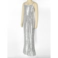 thumbnail image 3 of Sholeno Girls Shiny Sequins Jumpsuit Movie Singer Role Play Bodysuit for Carnival Party Performance Silver 6, 3 of 7