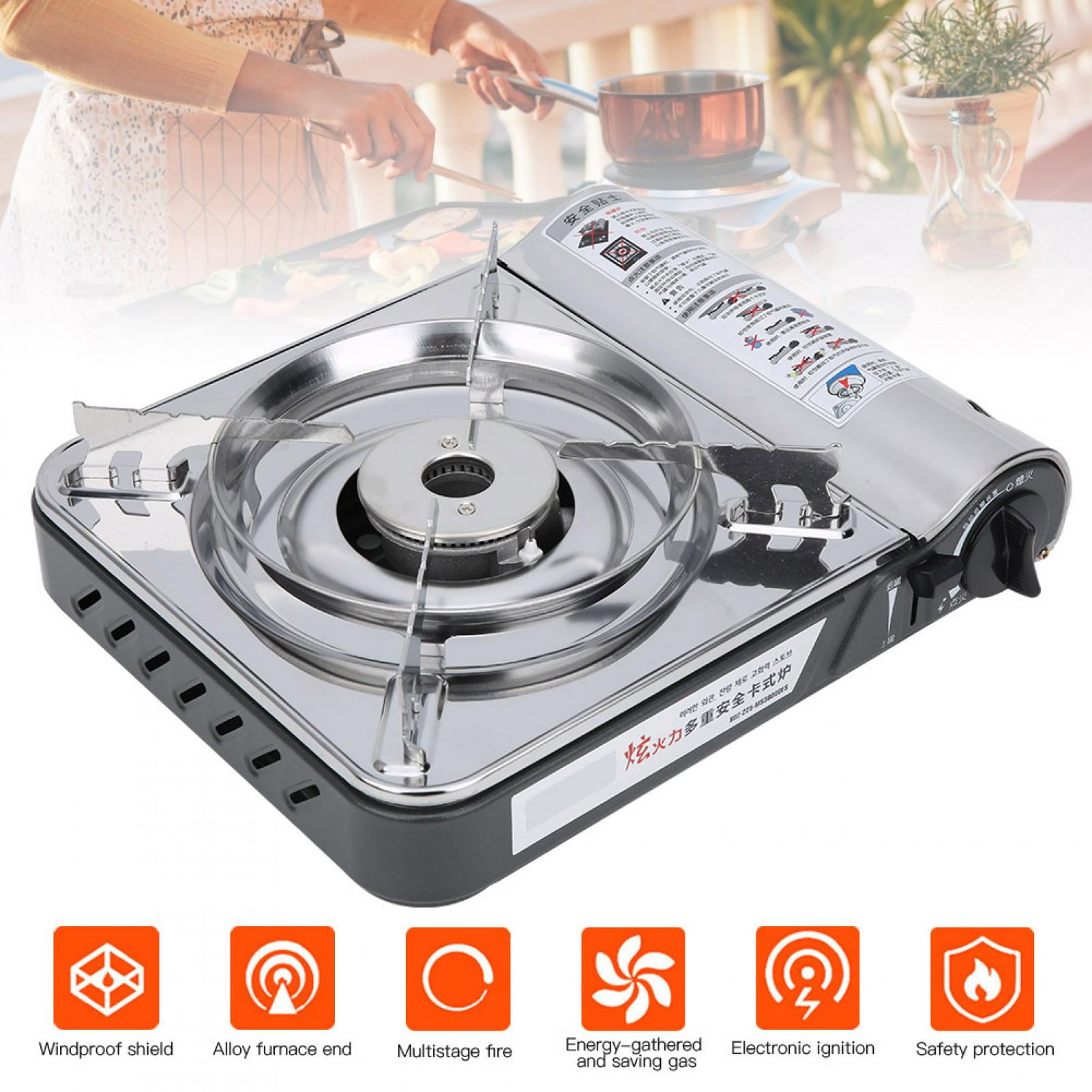 Portable Alcohol Stove Heater Stainless Steel Camping Spirit Burner Cooker 