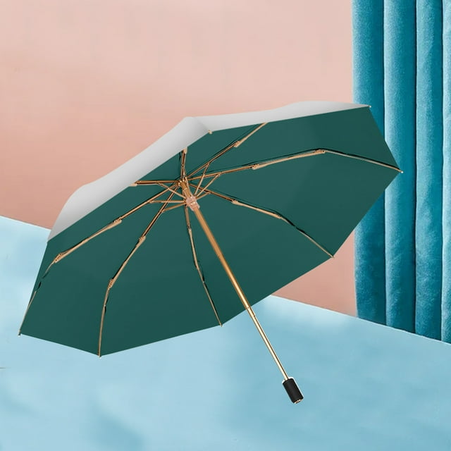 EGNMCR Camping et Randonnée Parapluie de Voyage en Plastique Titane à Double Couche avec Revêtement en Plastique Noir Résistant et Revêtement en Plastique Titane Rafraîchissant Support de Parapluie en Alliage d'Aluminium à 8 Baleines Produits d'Ombrage