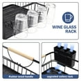 thumbnail image 3 of TOOLF Dish Drying Rack, Removable Utensil Holder, Organizer for Kitchen Counter, Black, Metal, 3 of 8