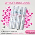 thumbnail image 4 of PrimePure Gender Reveal Confetti Cannon – 4 Pack, Pink, Heart Paper Confetti, 4 of 9