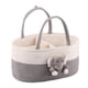 thumbnail image 1 of Cesta de almacenamiento de cuerda para ropa y juguetes de bebé | Organizador infantil con asas para la habitación del bebé, la sala de estar o para viajes., 1 of 2