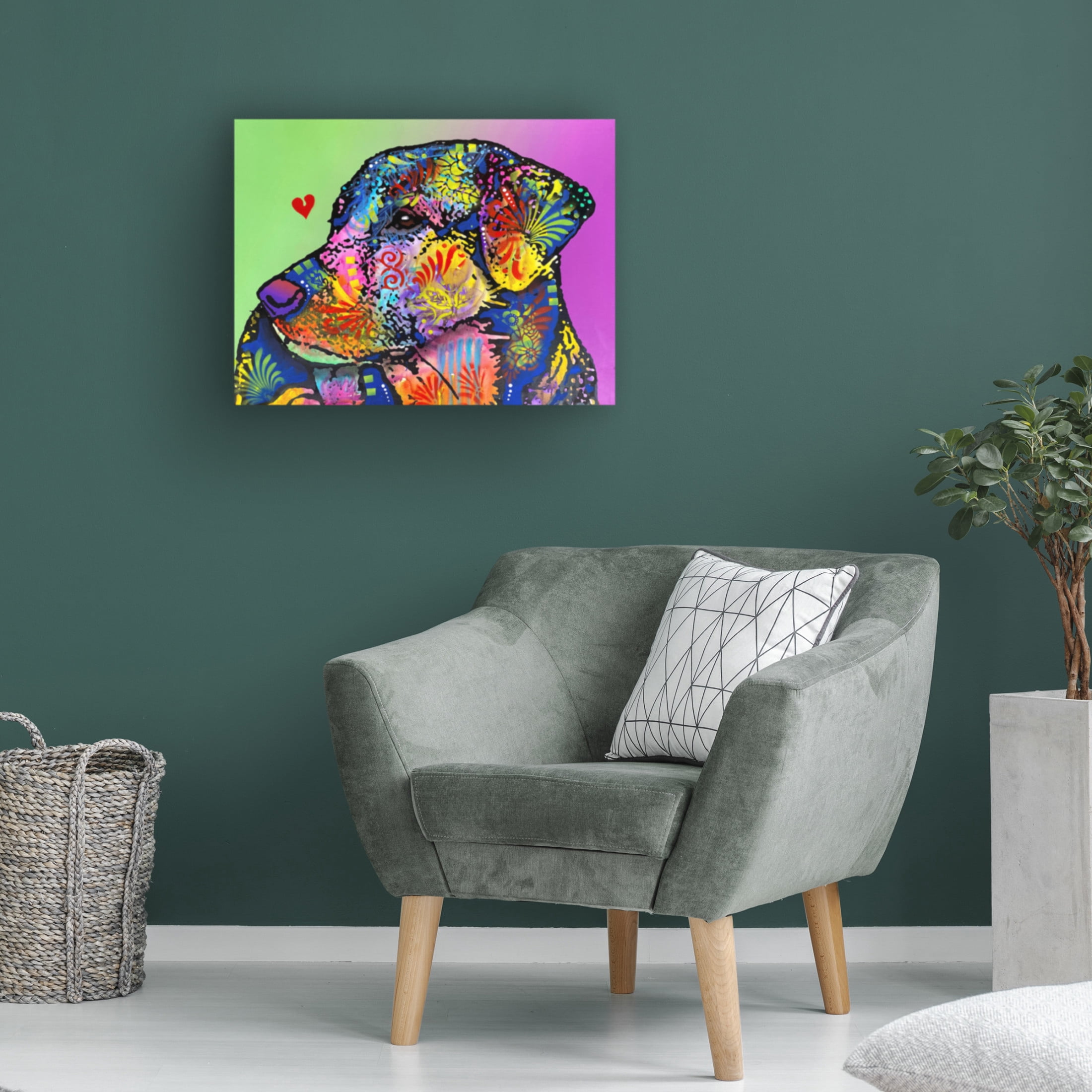 Canvas Wall Art - Dean Russo- Exclusive 'Self Portrait' Wall Art for Living Room, Bedroom, or Office Décor by Trademark Fine Art - 47 x 35 Inches