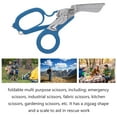 thumbnail image 4 of Foldable Trauma Shear, Stainless Steel Emergency Shear  Portable Latching Function Multifunctional With Scale Ruler For Outdoor Survival Black Orange,Blue,Orange,Sand, 4 of 8