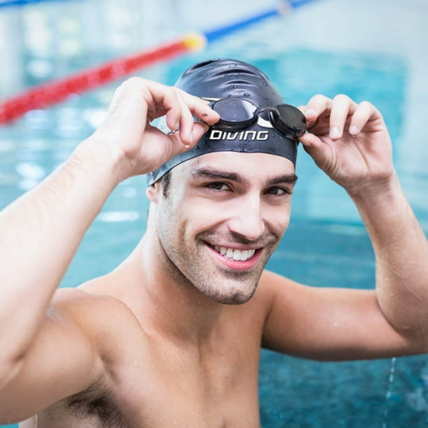 Mymisisa Swimming Cap Silicone Women Men Waterproof Long Hair Swim